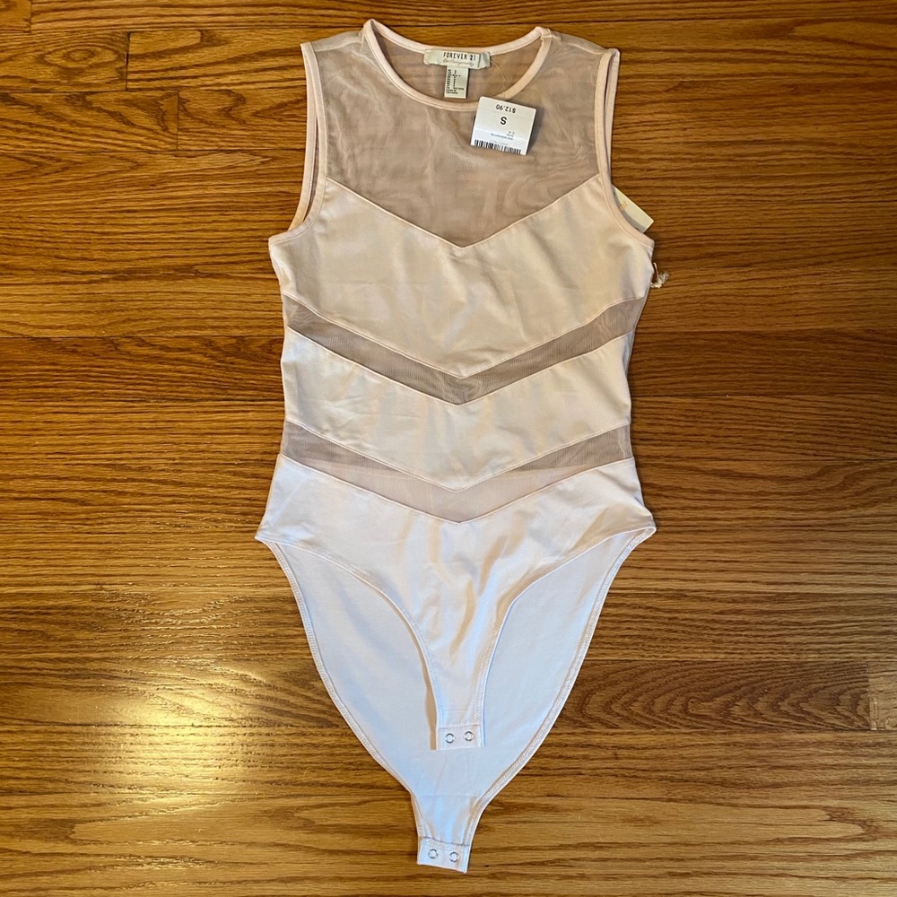 Light Pink Mesh Bodysuit